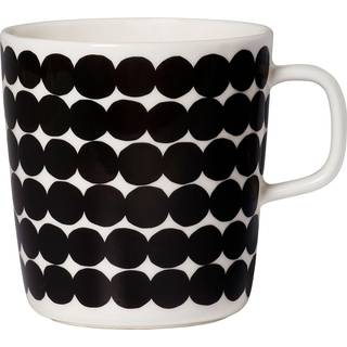 Marimekko Oiva/räsymatto Krus 40 Cl / Hvidt - Kaffekopper Stentøj Sort - 51500049