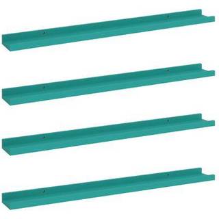 gallerihylder 2 stk. 80x9x3 cm MDF sort