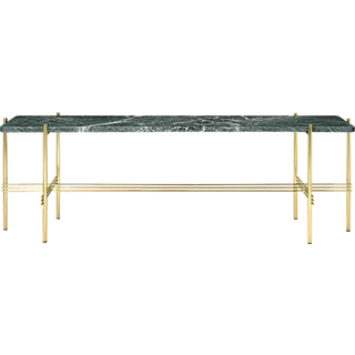 GUBI TS Konsolbord H40 cm med 1 Hylde Messing/Sort Marquina Marmor