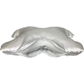 Save My Face Le Grand - stor pude med 100% silkebetræk Silver