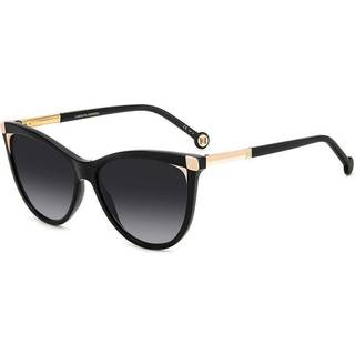 Carolina Herrera Kvinde HER 0141/S KDX/9O Solbriller Acetat Sort Grå Cat Eye Skygge