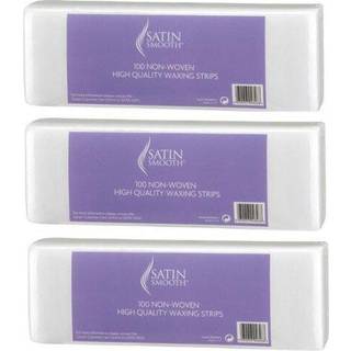 Satin glat voksning 100 non-woven voksfjernelsesstrimler x 3