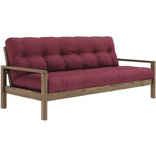 Knob Sovesofa Fra Karup Design i Massiv FSC Fyrretræ | Japandi - Carob Brown - 710 Bordeaux