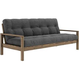 Knob Sovesofa Fra Karup Design i Massiv FSC Fyrretræ | Japandi - Carob Brown - 511 Charcoal