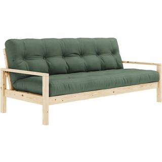 Knob Sovesofa Fra Karup Design i Massiv FSC Fyrretræ | Japandi - Klar lak - 756 Olive Green