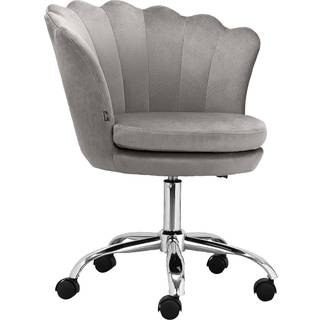 Polstret kontorstol i Velvet Grey