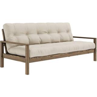 Knob Sovesofa Fra Karup Design i Massiv FSC Fyrretræ | Japandi - Carob Brown - 747 Beige