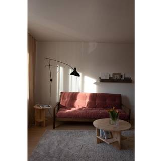 Knob Sovesofa Fra Karup Design i Massiv FSC Fyrretræ | Japandi - Carob Brown - 516 Sorbet Pink