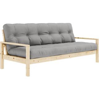 Knob Sovesofa Fra Karup Design i Massiv FSC Fyrretræ | Japandi - Klar lak - 746 Grey