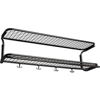 Essem Design Classic 650 Hattehylde Dobbelt / 110 Cm - Hattehylder Stål Sort - 650-110 ST/ST