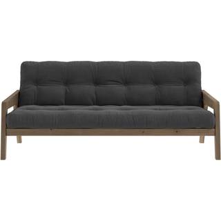 Grab Sovesofa Fra Karup Design i Massiv FSC Fyrretræ | Japandi - Carob Brown - 511 Charcoal