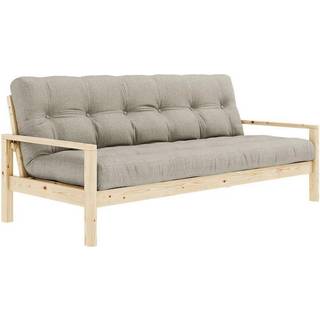 Knob Sovesofa Fra Karup Design i Massiv FSC Fyrretræ | Japandi - Klar lak - 914 Linen