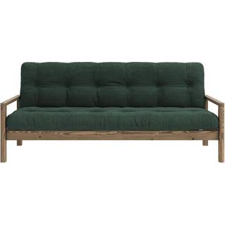 Knob Sovesofa Fra Karup Design i Massiv FSC Fyrretræ | Japandi - Carob Brown - 512 Seaweed