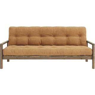 Knob Sovesofa Fra Karup Design i Massiv FSC Fyrretræ | Japandi - Carob Brown - 515 Fudge Brown