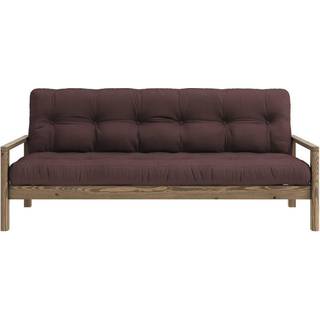 Knob Sovesofa Fra Karup Design i Massiv FSC Fyrretræ | Japandi - Carob Brown - 715 Brown