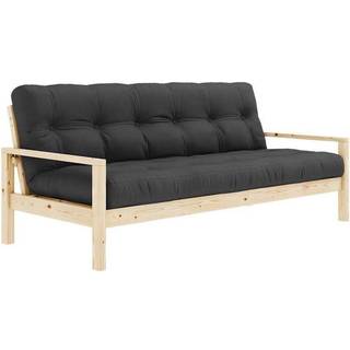 Knob Sovesofa Fra Karup Design i Massiv FSC Fyrretræ | Japandi - Klar lak - 734 Dark Grey