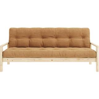 Knob Sovesofa Fra Karup Design i Massiv FSC Fyrretræ | Japandi - Klar lak - 515 Fudge Brown