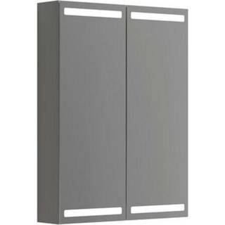 Scanbad Luna Level Spejlskab 80x60 cm m/2 låger - grå mat