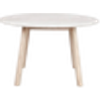 Rowico Taransay spisebord (beige travertin kalkstensplade, brunlakeret eg stel)