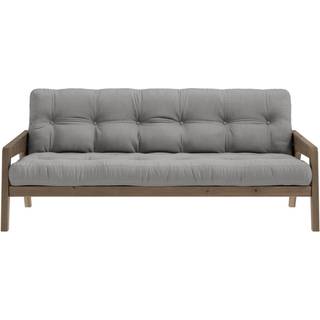 Grab Sovesofa Fra Karup Design i Massiv FSC Fyrretræ | Japandi - Carob Brown - 746 Grey