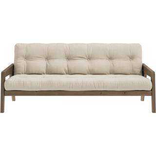 Grab Sovesofa Fra Karup Design i Massiv FSC Fyrretræ | Japandi - Carob Brown - 747 Beige