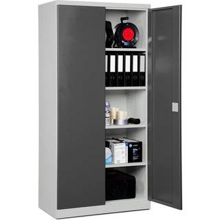Opbevaringsskab i stål - ASHV 1980x980x570 mm Antracit døre