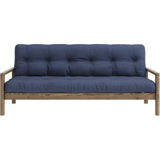 Knob Sovesofa Fra Karup Design i Massiv FSC Fyrretræ | Japandi - Carob Brown - 737 Navy