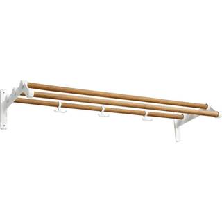 Essem Design Nostalgi 291 Hattehylde 100 Cm Hvid / Bambus - Hattehylder Aluminium Bamboo - 57004291