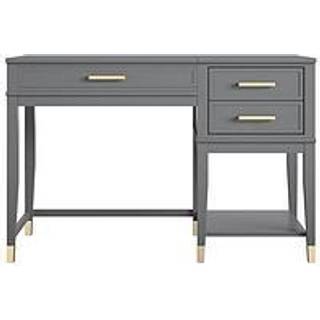 Skrivebord med lifttop i MDF grafitgrå