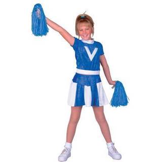 Cheerleader Girl Costume: Bluel