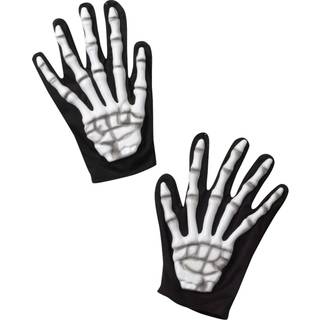Skelett Handschuhe mit Knochenapplikation