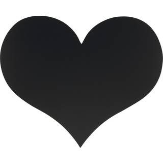 Securit chalkboard hjerte Silhouet 30x36cm sort