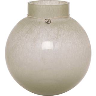 Glasvase rund 22cm Ø21, grøn