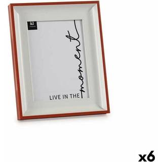 Fotoramme Gift Decor Hvid Rød Krystal Plastik (6 enheder)