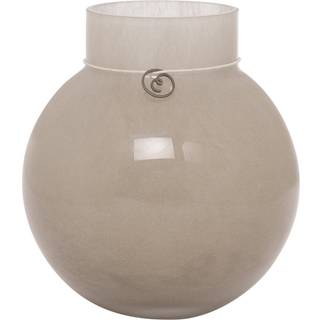 Glasvase rund 14 cm Ø13, beige