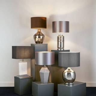 Mosaic bordlampe med ruskindsskærm
