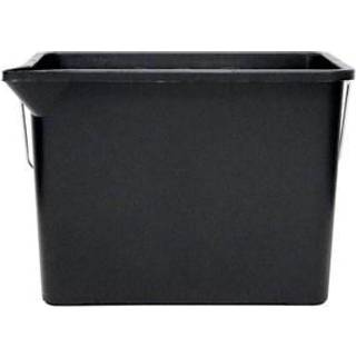 Firkantet malerrullespand med tud  8 liter sort ✓ På lager - klar til levering og afhentning