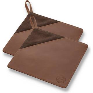 Pillivuyt Pillivuyt Gourmet grydelap 20,5x20,5 cm 2-pak Brunt læder