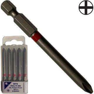 BATO 1/4" Bits industri Ph2 x 75mm 5stk (48902)