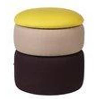 Broste Copenhagen Pond puf 42 cm Yellow/Beige/Dark grape