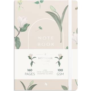 Burde Deluxe Notesbog | A5 | Linjeret | Floral