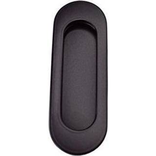 Svalk skydedørsskål oval 148x51 mat sort pulverlak. 06764 10mm dybde