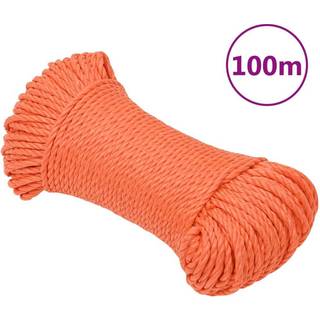 arbejdsreb 8 mm 100 m polypropylen orange