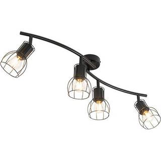 Moderne loftspot sort 86 cm 4-lys - Botu