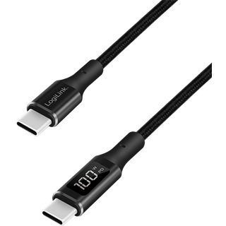 LogiLink USB-C - USB-C Kabel med Display 100W