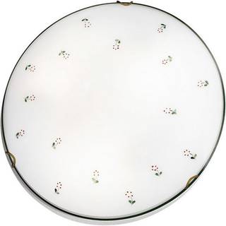 Kolarz loftlampe Nonna, Ø 40 cm, spredt blomsterrosa, glas