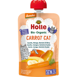Holle Carrot Cat - gulerod, mango, banan & pære fra 6. måned 109.50 DKK/1 kg (12 x 100.0g)