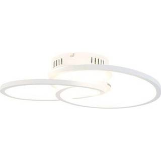 Loftslampe hvid 45 cm inkl. LED 3-trins dæmpbar - Rowin
