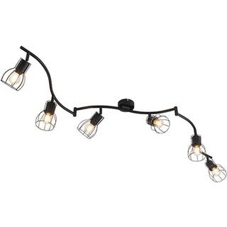 Moderne loftspotlys sort 145 cm 6-lys - Botu