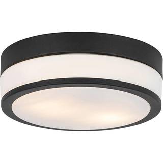 Moderne udendørs loftslampe sort 28 cm IP44 - Flavi
